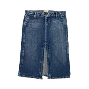 Paige Denim Women’s Blue Jean Denim Slit Open Mid Length Skirt Sz 27